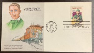 1755 Early Ham cachet Jimmie Rodgers FDC 1978