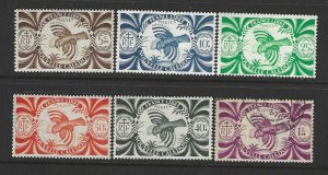 New Caledonia 252-256, 258  MNH/Mint/Used  SC $3.65