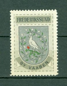 Denmark. Poster Stamp 1940/42. Mnh. Town: Frederikssund.Coats Of Arms. Eagle