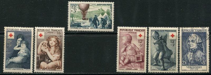 France Lot 6506 Republique Francaise 1954-5 YVERT 1006-7 MNH 1018 MNH 1030 1048-