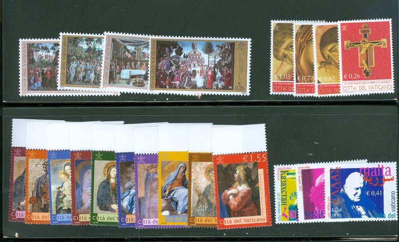 Vatican City 2002 Compete MNH Year Set