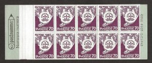 SWEDEN SC# 789a COMP BKLT/10  FVF/MOG  1968