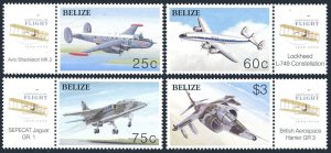 Belize 1164-1167, 1168, MNH. Powered Flight, centenary, 2003. Spirit of St Louis