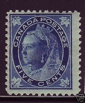 CANADA 1897 MINT LH 5 C LEAF ISSUE SC #70 CAT $90