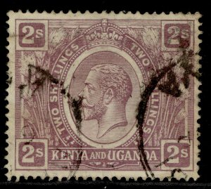 KENYA and UGANDA GV SG88, 2s dull purple, USED. Cat £21.