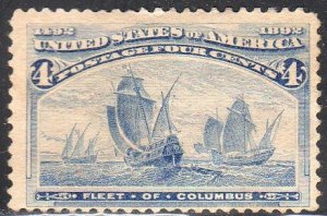 United States 233 - Mint-PG - 4c Columbus Fleet (1893) (cv $86.50)