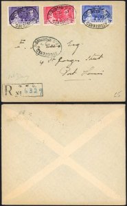 Mauritius 1937 Coronation set on cover