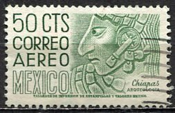 Mexico; 1955: Sc. # C220E; Used Single Stamp > Perf. 11 1/2 x 11 > Wmk. 300