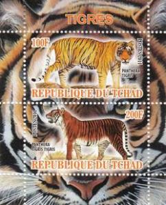 Chad 2011 Animal Mammal Panthera Tigers Big Cats Stamps MNH