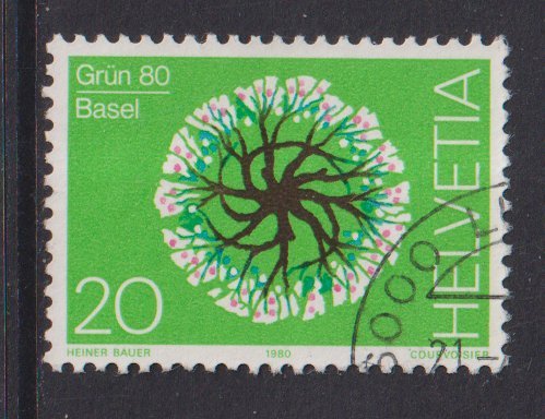 Switzerland  #681  used 1980  tree in bloom 20c