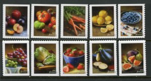 USA 5484-5493 Mint (NH) Fruits & Vegetables Booklet Set of 10