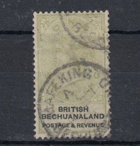 Bechuanaland QV 1888 1/- Green Black SG15 VFU Mafeking CDS J9658