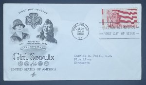 Scott 1199    FDC   Girl Scouts of America, 50th Anniversary    Artmaster Cachet