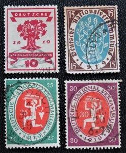 Germany #105-108 Used 1919 Complete Set of 4
