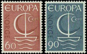 Norway Scott #496-#497 Complete Set of 2 Mint Never Hinged