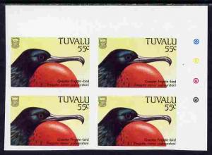 Tuvalu 1988 Greater Frigate Bird 55c imperf corner plate ...