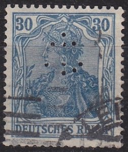 GERMANY REICH [1920] MiNr 0144 I ( O/used ) [02] Firmenlochung perfin