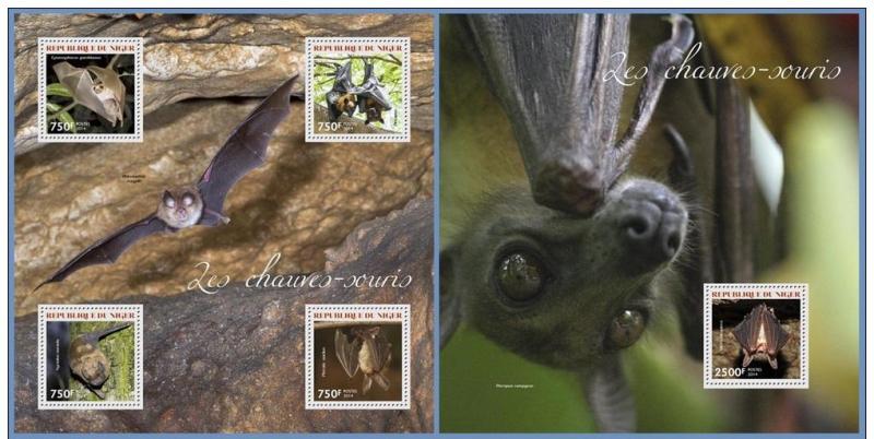 NIGER 2014 2 SHEETS nig14306ab CHAUVES SOURIS BATS