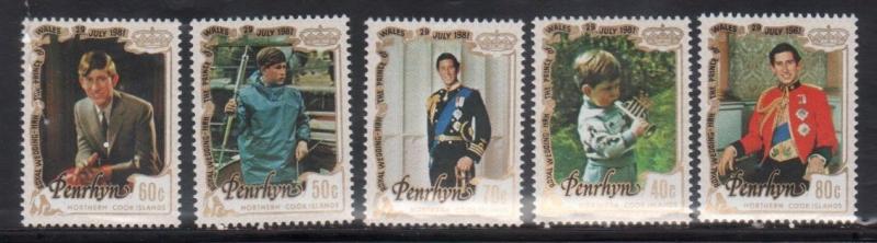 Penrhyn 176-80 Prince Charles Mint NH