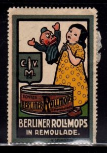 German Advertising Stamp - Berlin Rollmops Pickled Herring in Remoulade Sauce