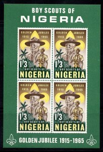 NIGERIA SC#172a BOY SCOUTS 50TH ANNIVERSARY SOUVENIR SHEET (1965) MNH
