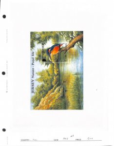 Jersey, Postage Stamp, #995 Mint NH, 2001 Bird King Fisher