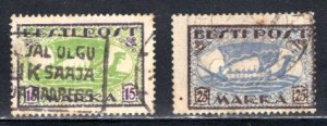 Estonia  #76-77    Used   VF   CV $4.05   .....   1890103