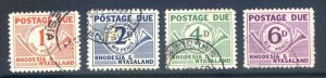 Rhodesia & Nyasaland 1961 Postage Dues Set SGD1/4 Fine Used