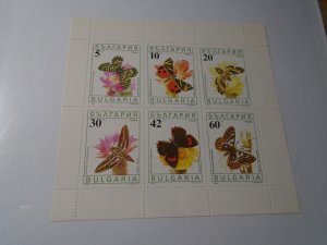 Bulgaria  #  3551-56  MNH   Butterflies   Complete sheet