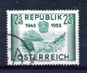 AUSTRIA - 1955 - 10 YEARS OF THE REPUBLIC - LIMBERG DAM - 2S40 - Used -