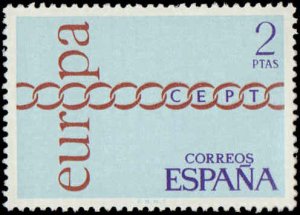Spain #1675-1676, Complete Set(2), 1971, Europa, Never Hinged