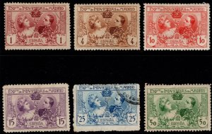 1907 Spain Cinderella Exposition of the Industries of Madrid Set/6 Mixed