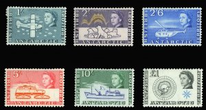 British Antarctic Territories #10-15 (SG 10-15) Cat£145, 1963-69 QEII, 1sh-?...