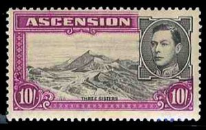 Ascension #40/49 (SG 38b/47a) Cat£250, 1938-53 George VI 1/2p-10s, missing s...