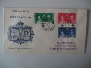 Hong Kong 1937 KGVI Coronation Special Design First Day Cover - 3