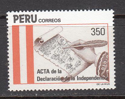 Peru SC# 823  1984 Independence Act MNH