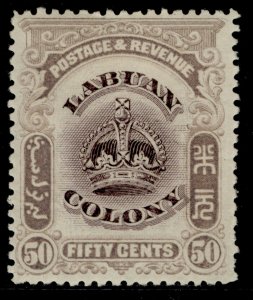 LABUAN EDVII SG127, 50c dull purple & lilac, M MINT. Cat £11.