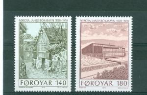Faroe Islands #39-40 Libraries (2v) MNH