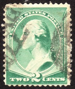 1887, US 2c, Washington, Used, Sc 213