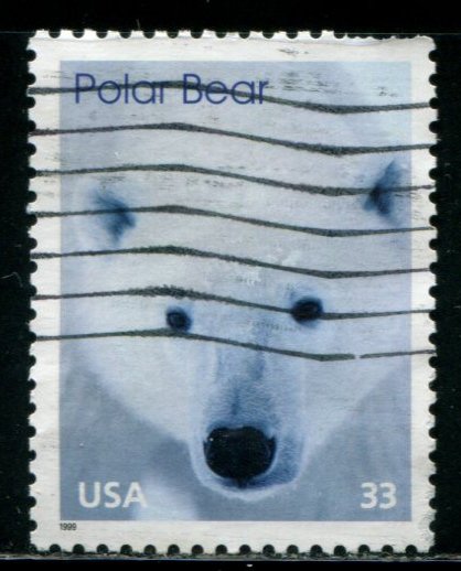 3291 US 33c Polar Bear, used