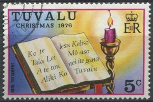 Tuvalu Sc#38 Used, 5c multi, Christmas 1976 (1976)