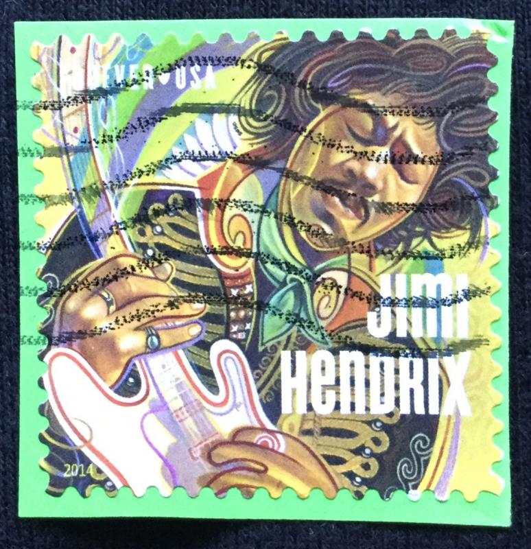 US #4880 Used Single On Paper Jimi Hendrix SCV $.25