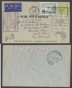 Australia-Sydney cover 4136 to New Zealand-VH-UXX Faith in Australia-