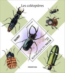 Niger - 2022 Atlas Beetle - Stamp Souvenir Sheet - NIG220122b