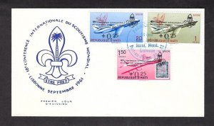 1961 Haiti airplane ovpt Boy Scouts Conference FDC