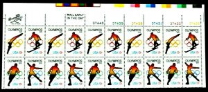1976 US Sc. #1695-1698 Olympics, plate strip of 20, MNH, VF centering, nice