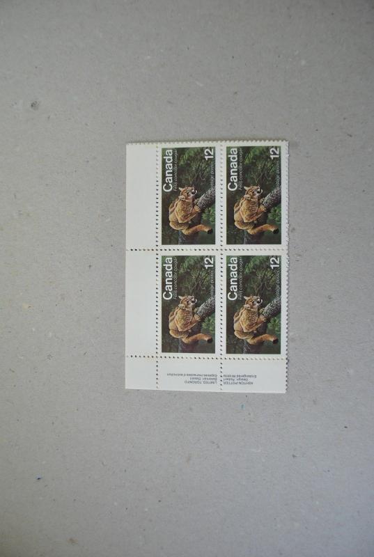 CANADA 1977 Plate Block Stamp  #732 12¢ ENDANGERED WILDLIFE Eastern Cougar MNH 