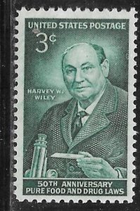 USA 1080: 3c Harvey Washington Wiley, MNH, VF