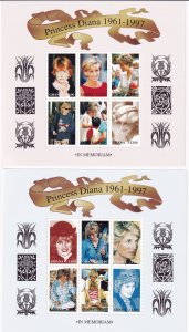 Ghana 2004-2005 Lady Diana in memoriam MNH sheets