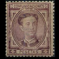 SPAIN 1876 - Scott# 229 King Alfonso 4p NH